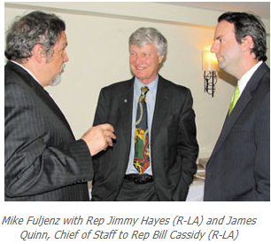 Mike Fuljenz with Rep Lloyd Doggett (D-TX) and Rep Jimmy Hayes (R-LA)