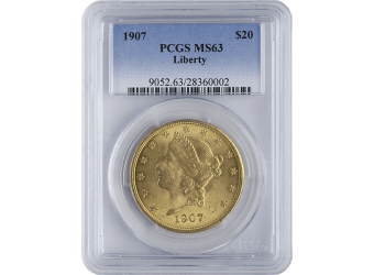 Common Date $20 Liberty MS63