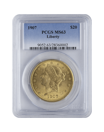 Common Date $20 Liberty MS63
