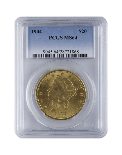 Common Date $20 Liberty ms64