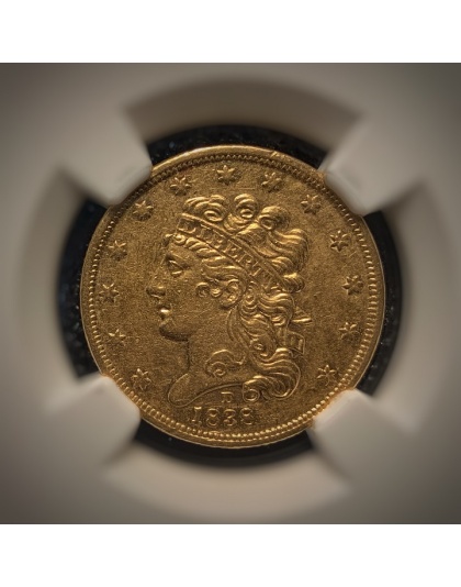 1838-D $5 Liberty Gold AU58 NGC