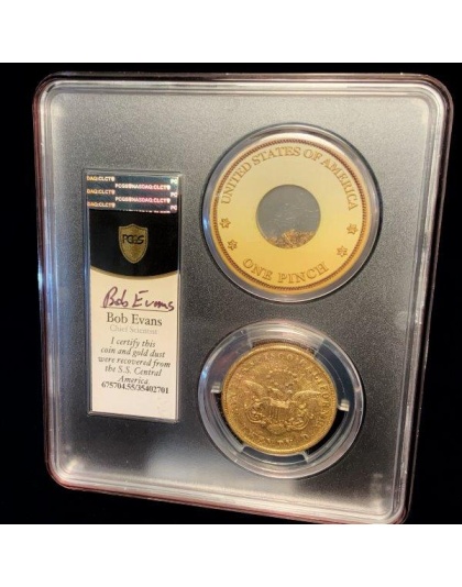 1855 $20 Liberty Kellogg S.S.C.A AU55 PCGS