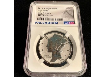 2019-W $25 Palladium Eagle PR70 HR Reverse PCGS