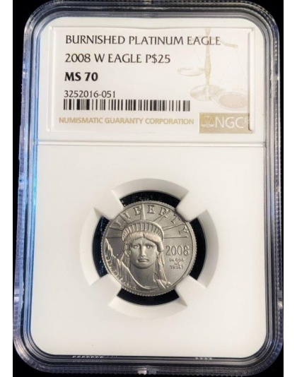 2008-W $25 PAE MS70 NGC