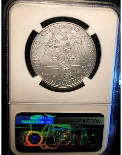 2008-W $100 Platinum Burnished MS70 NGC