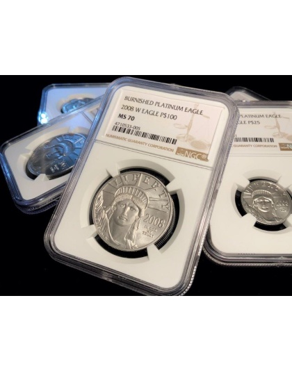 2008-W $100 Platinum Burnished MS70 NGC