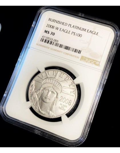 2008-W $100 Platinum Burnished MS70 NGC