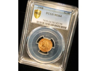 1908 $2.50 Indian Gold MS64 PCGS
