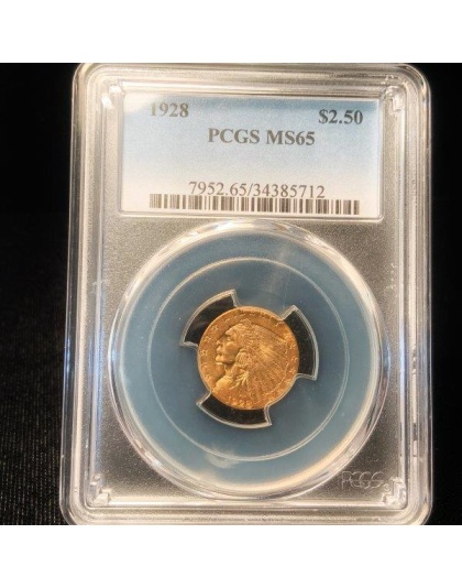 1928 $2.50 Indian Gold MS65 PCGS