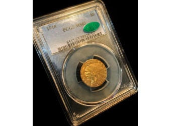 1910 $5 Indian Gold MS63 CAC PCGS