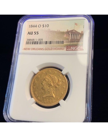 1844-O $10 Liberty Gold AU55 NGC