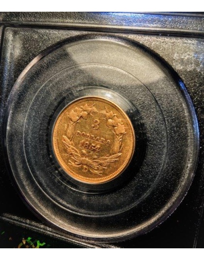 1854-D $3 Princess XF40 PCGS