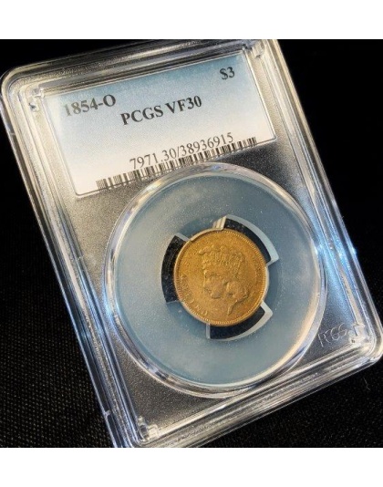 1854-O $3 Princess VF30 PCGS