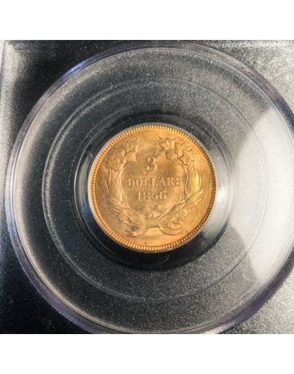 1856 $3 Princess MS62 PCGS