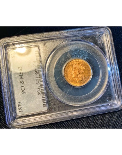 1879 $3 Princess MS62 PCGS