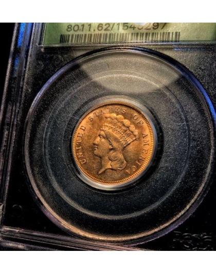 1889 $3 Princess MS62 PCGS