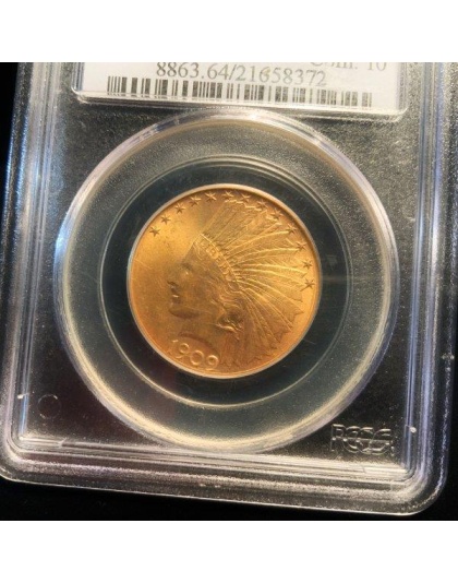 1909-D $10 Indian Gold MS64 PCGS
