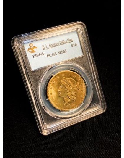 1854-S $20 Liberty MS63 PCGS