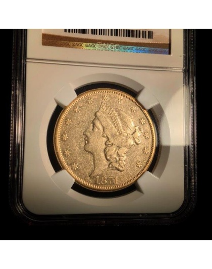 1871-CC $20 Liberty XF45 NGC