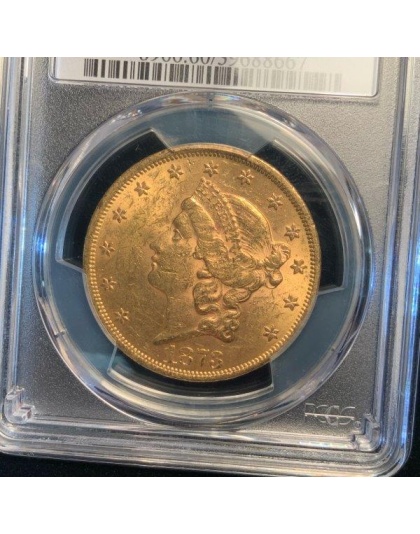 1873 $20 Liberty MS60 Closed 3 PCGS