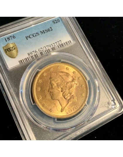 1876 $20 Liberty MS62 PCGS