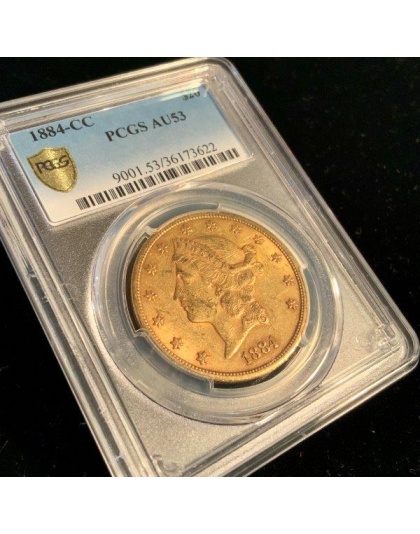 1884-CC $20 Liberty AU53 PCGS