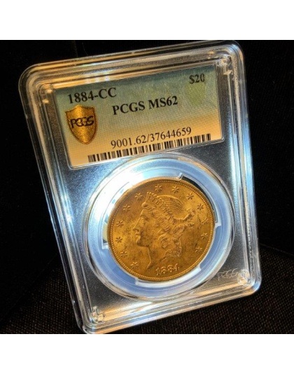 1884-CC $20 Liberty MS62 PCGS