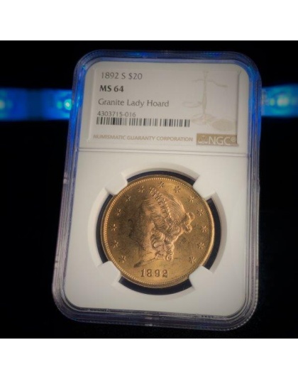 1892-S $20 Liberty MS64 GLH NGC