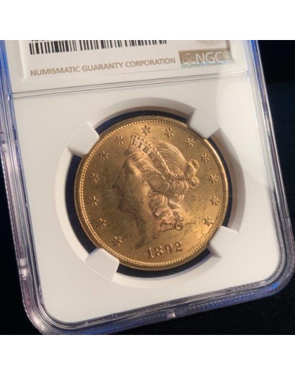 1892-S $20 Liberty MS64 GLH NGC