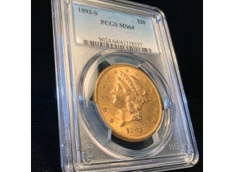 1893-S $20 Liberty MS64 PCGS