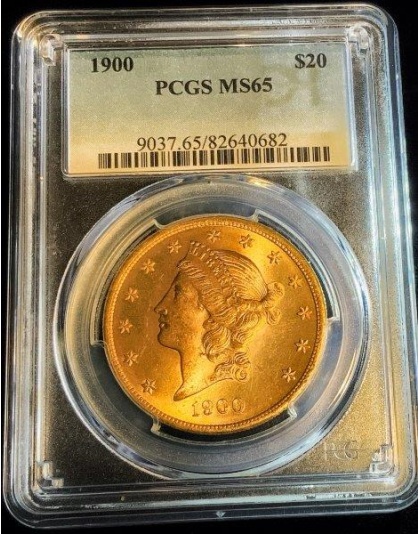 1900 $20 Liberty MS65 PCGS