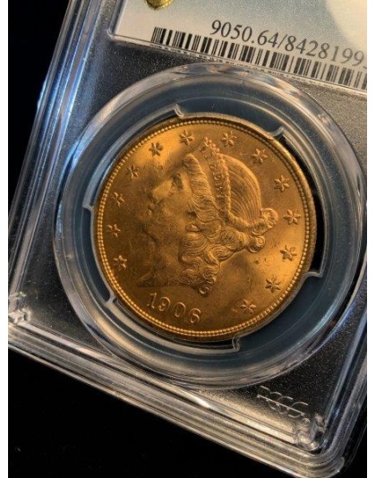 1906-D $20 Liberty MS64 PCGS
