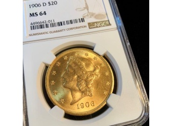 1906-D $20 Liberty MS64 NGC