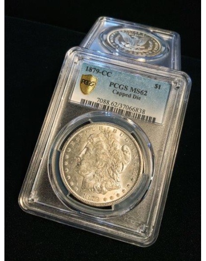 1879-CC Morgan MS62 Capped Die