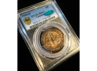 1936-D Columbia MS67+ CAC PCGS