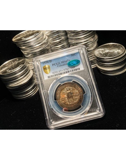 1936-D Columbia MS67+ CAC PCGS