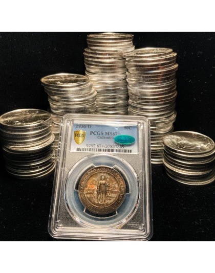 1936-D Columbia MS67+ CAC PCGS