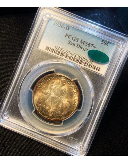 1936-D San Deigo MS67+ CAC PCGS