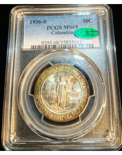 1936-S Columbia MS68 CAC PCGS