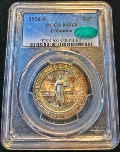 1936-S Columbia MS68 CAC PCGS