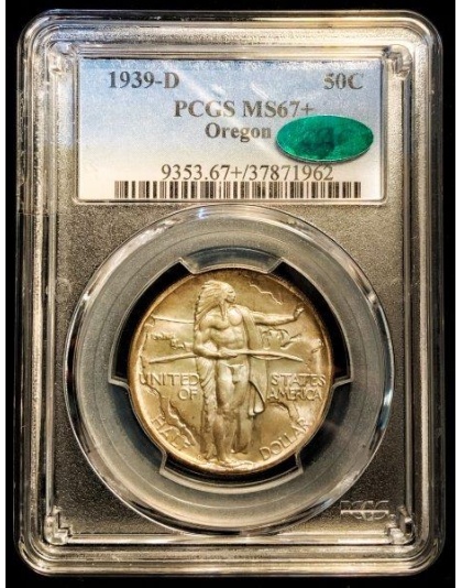 1939-D Oregon MS67+ CAC PCGS