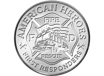 2025 1 oz AMAC First Responders Fire &amp; Rescue Silver Round