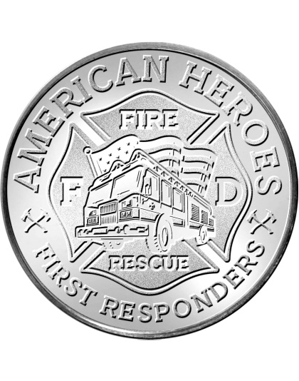 2025 1 oz AMAC First Responders Fire &amp; Rescue Silver Round