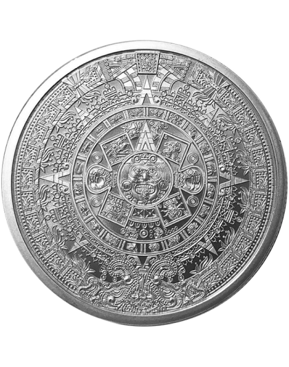 1 oz Aztec Calendar Silver Rounds