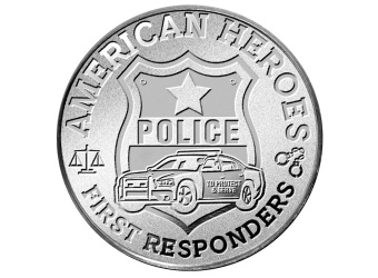 2025 1 oz AMAC First Responders Police Silver Round