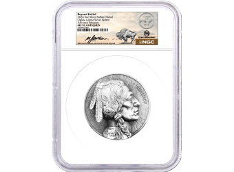 2026 5 oz Beyond Relief Buffalo Silver Coin NGC MS70
