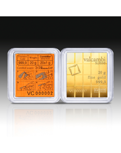 20 Gram Gold Combi Valcambi Bar
