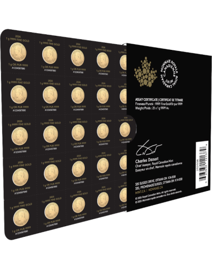 2026 25 Gram Gold Maplegram