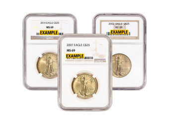 Common Date 1/2 oz Gold Eagle MS69 (NGC or PCGS)