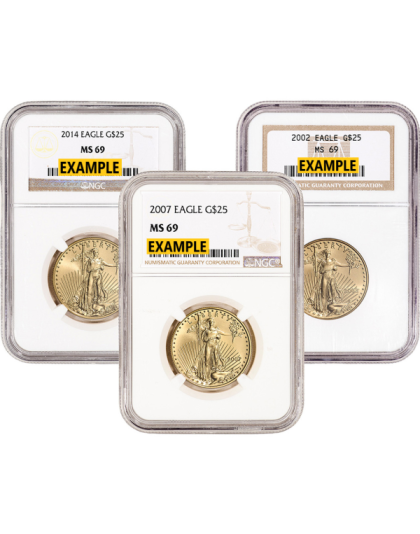 Common Date 1/2 oz Gold Eagle MS69 (NGC or PCGS)